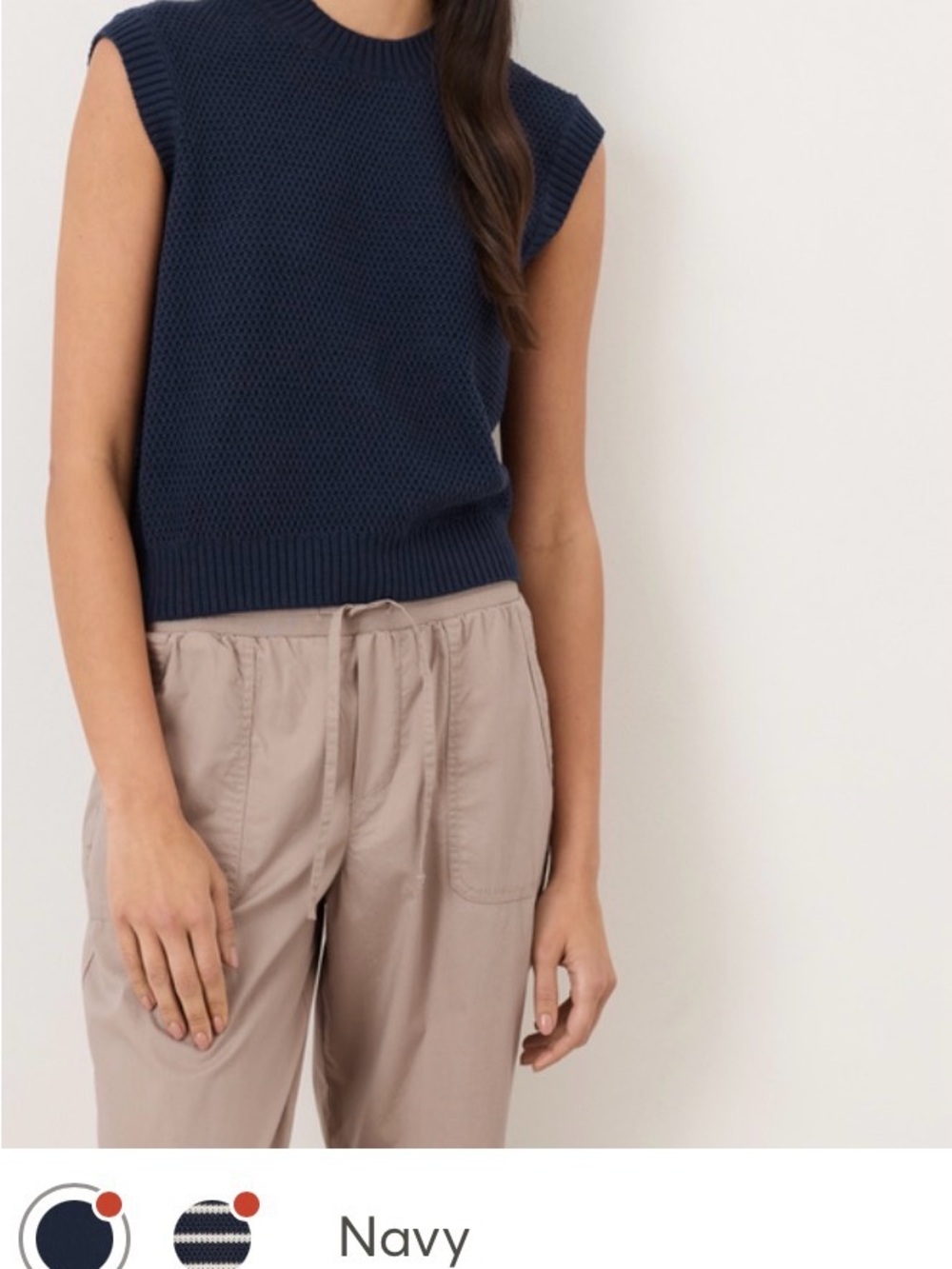 NWOT- PACT ORGANIC- Women’s Crew Shoreline Relaxed Shell/Knit-Fisherman- SMALL